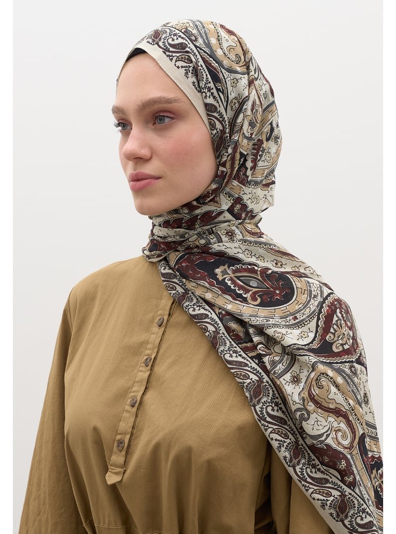 FRESHSCARFS Bej Panthea Desen Şal FRESHSCARFS Bej Panthea Desen Şal