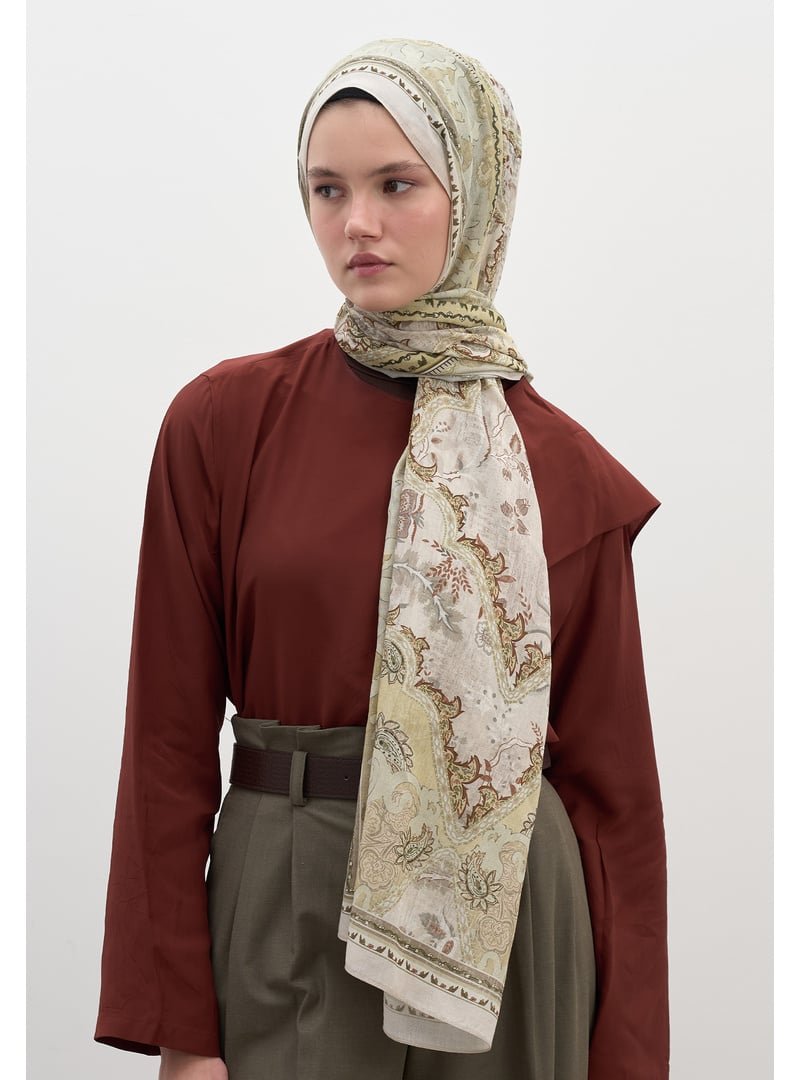 FRESHSCARFS Soft Yeşil Arıane Desen Şal FRESHSCARFS Soft Yeşil Arıane Desen Şal