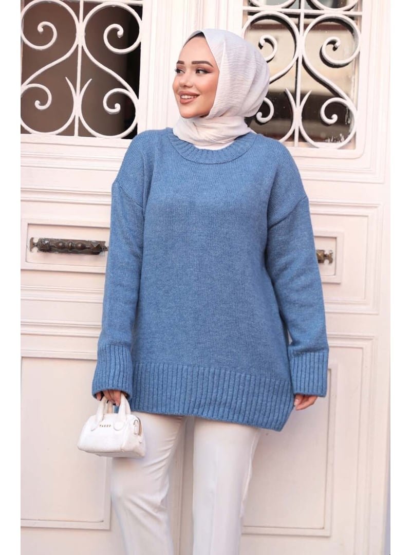 Neva Style Mavi Triko Kazak Tunik 55551m