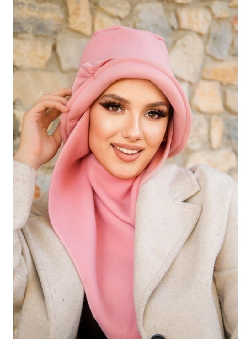 AİŞE TESETTÜR Pudra Aksesuarlı Vintage Şapka