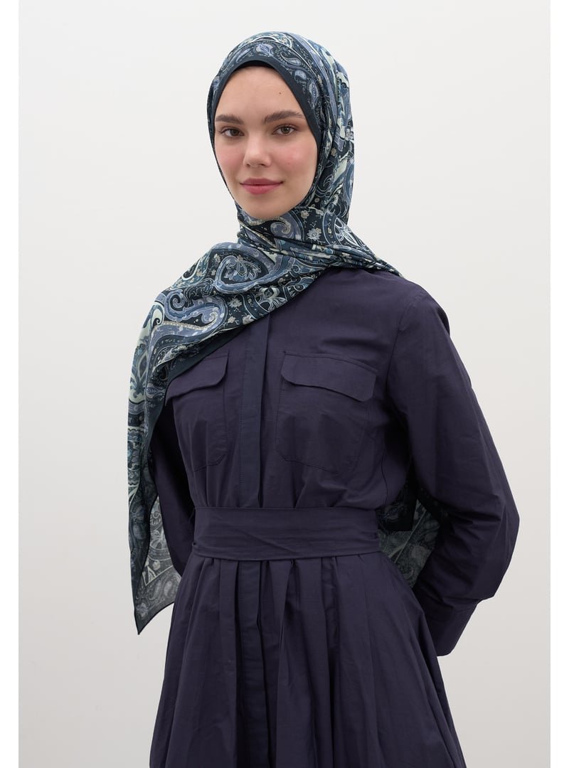 FRESHSCARFS Lacivert Panthea Desen Şal FRESHSCARFS Lacivert Panthea Desen Şal