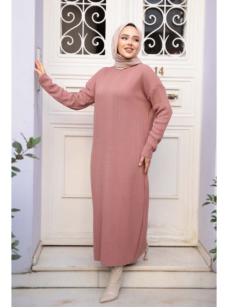 Neva Style Gül Kurusu Triko Elbise 27504gk Neva Style Gül Kurusu Triko Elbise 27504gk