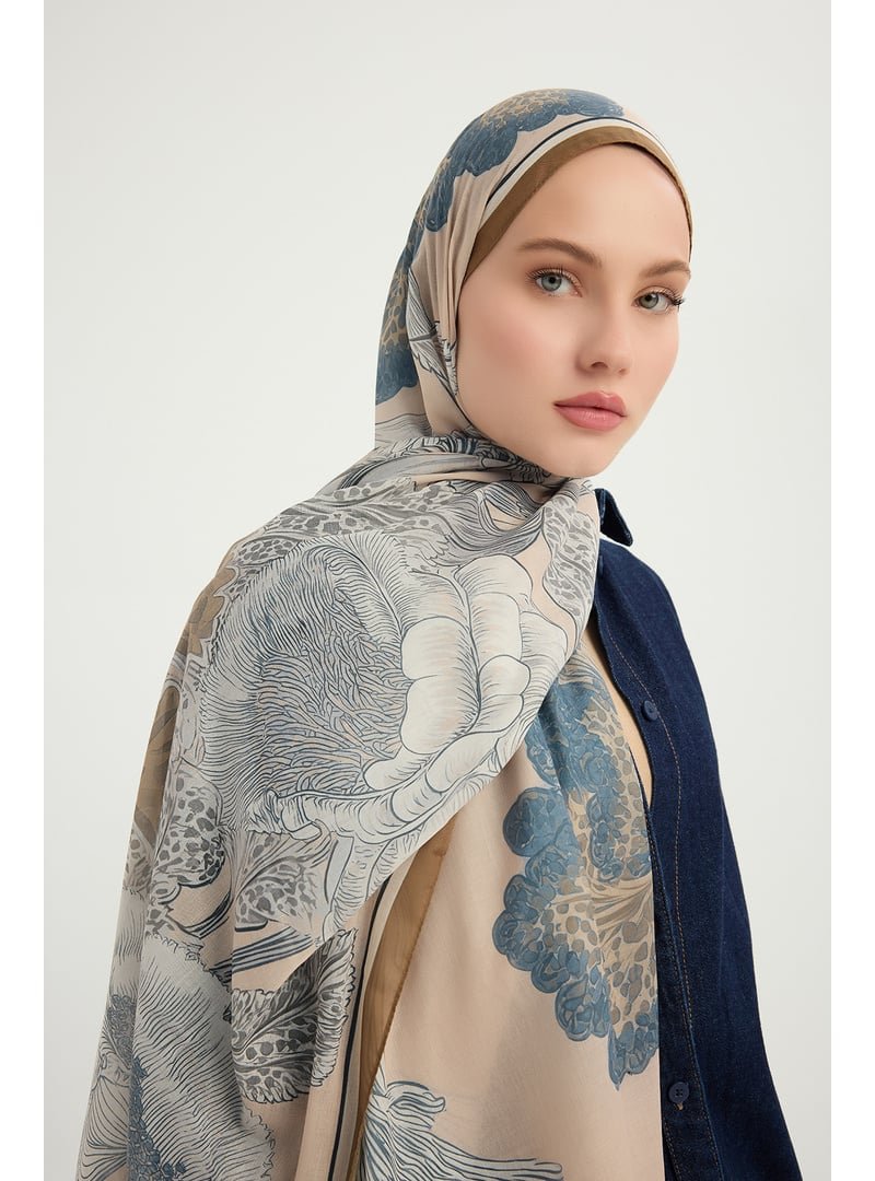 ŞALESS 70x190 Cm Mercan Bahçesi Bej Efilia Desenli Şal ŞALESS 70x190 Cm Mercan Bahçesi Bej Efilia Desenli Şal