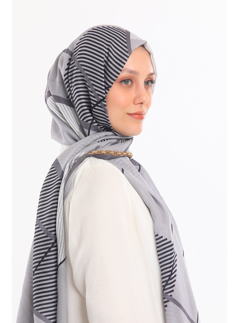 19v69 ITALIA Gri Geometrik Desen Pavia Seri Şal Askısı İle Birlikte 90x200 Cm Gümüş 19v69 ITALIA Gri Geometrik Desen Pavia Seri Şal Askısı İle Birlikte 90x200 Cm Gümüş