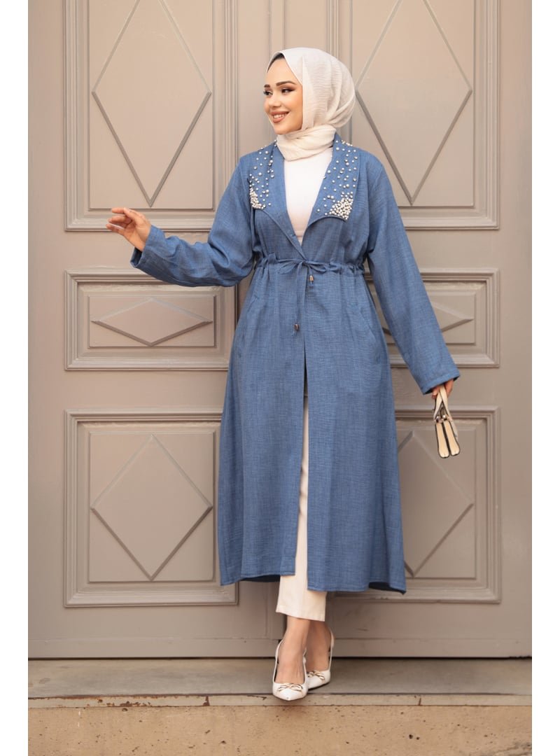 Neva Style İnci Detaylı İndigo Mavisi Kap 6714ım