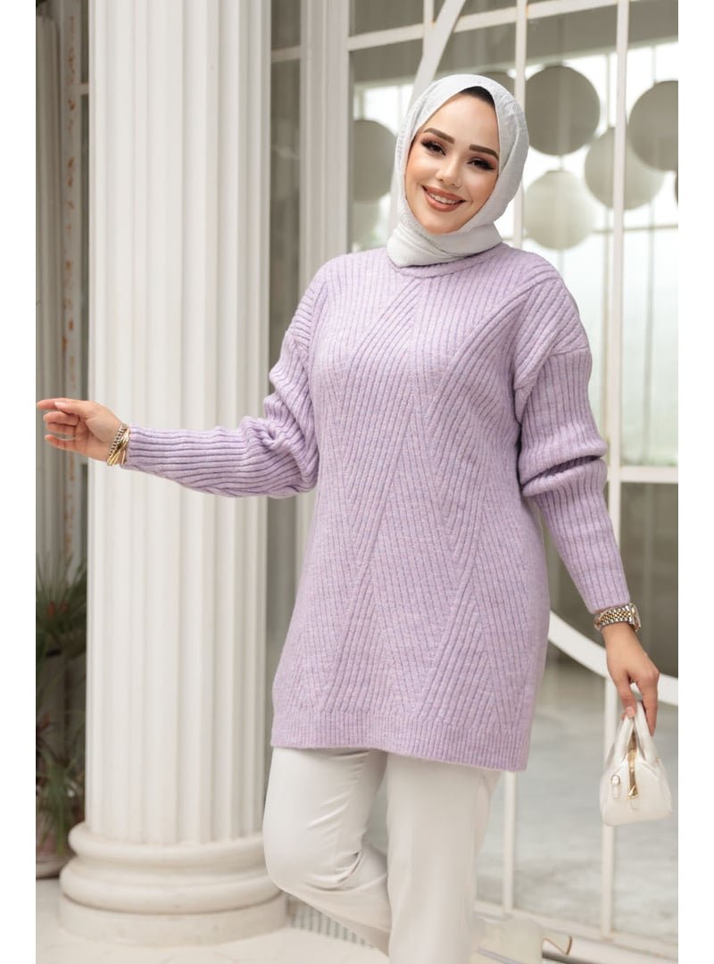 Neva Style Lila Triko Kazak Tunik 7852lıla