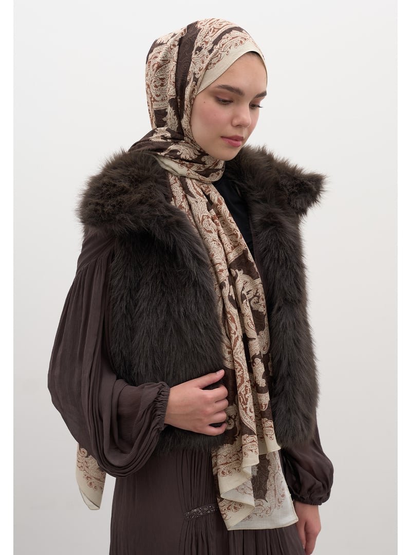 FRESHSCARFS Wıld Paısley Desen Şal Sıcak Kahve FRESHSCARFS Wıld Paısley Desen Şal Sıcak Kahve