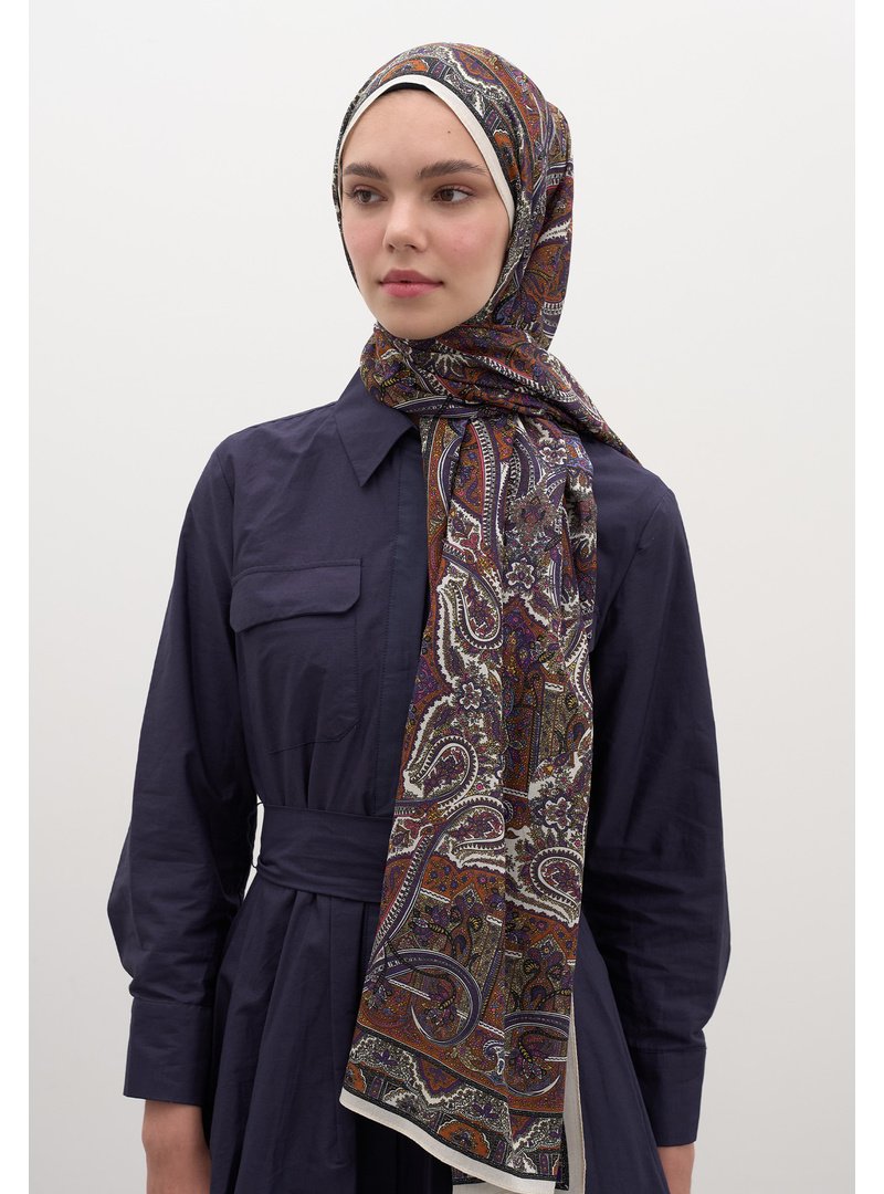 FRESHSCARFS Mor Slyvıe Desen Şal FRESHSCARFS Mor Slyvıe Desen Şal