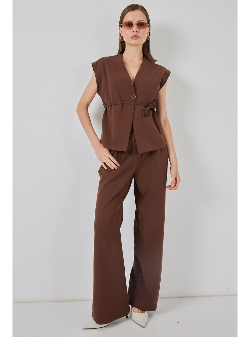 Bigdart Kahverengi Yelek Pantolon Kumaş Takım Bigdart Kahverengi Yelek Pantolon Kumaş Takım