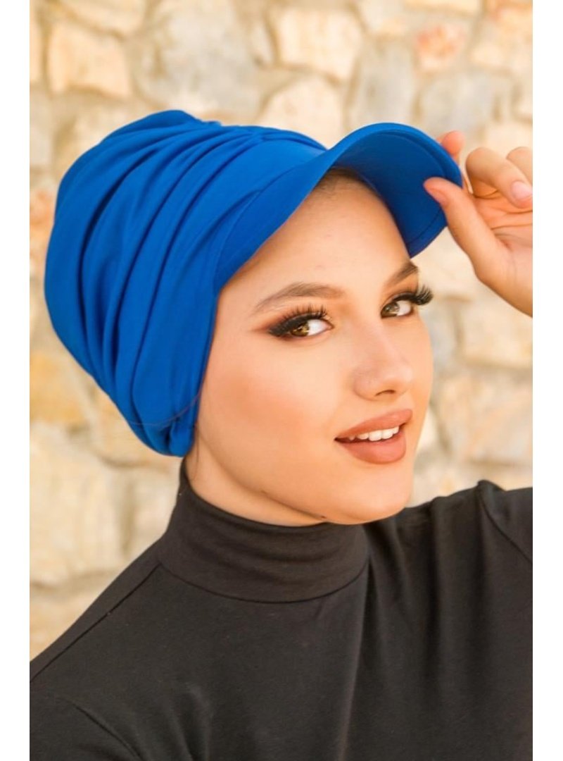 AİŞE TESETTÜR Saks Mavi Şapka