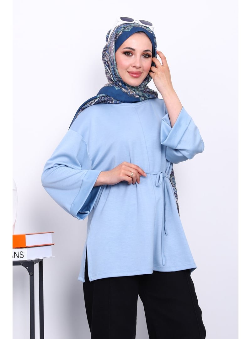 İmaj Butik Bebe Mavi Yanları Yırtmaçlı Bel İpli Tunik İmaj Butik Bebe Mavi Yanları Yırtmaçlı Bel İpli Tunik