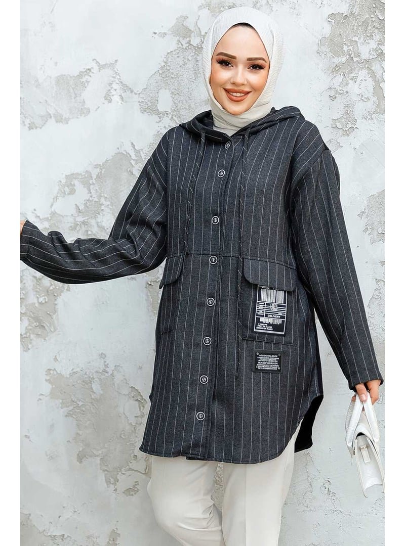 Neva Style Çizgili Antrasit Puane Tunik 10551ant Neva Style Çizgili Antrasit Puane Tunik 10551ant