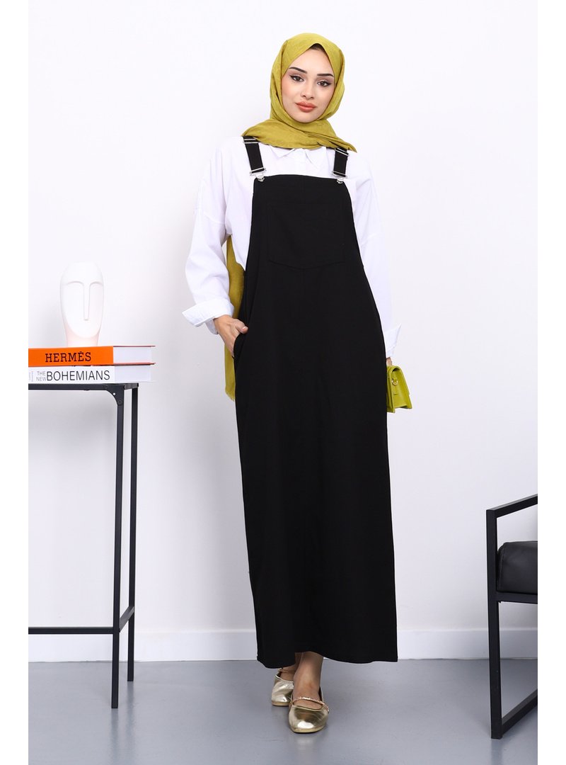 İmaj Butik Siyah Cepli Gabardin Jile