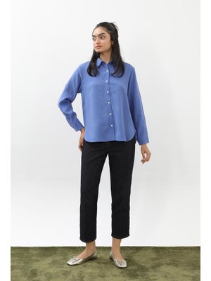 Podyumplus 20647gml Sedef Düğmeli Kısa Gömlek