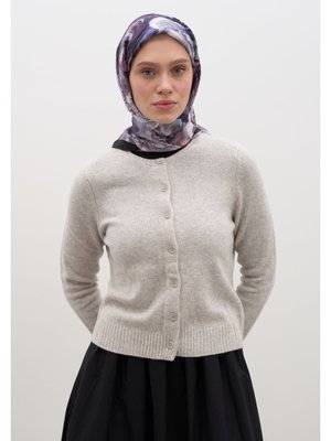 FRESHSCARFS Mor Nerıssa Desen Pamuklu Viskon Eşarp