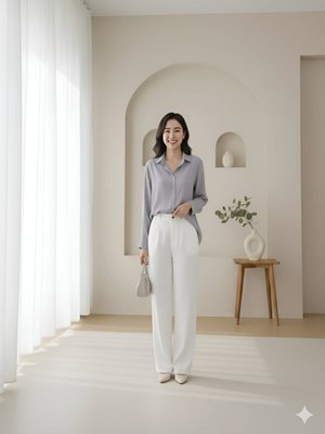 Podyumplus 20647gml Sedef Düğmeli Kısa Gömlek