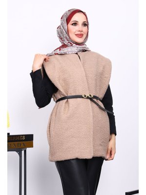 İmaj Butik Vizon Buklet Astarlı Yelek