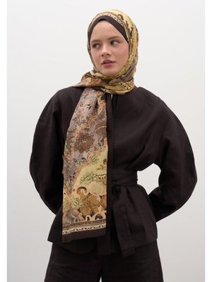 FRESHSCARFS Acı Kahve Arıane Desen Şal
