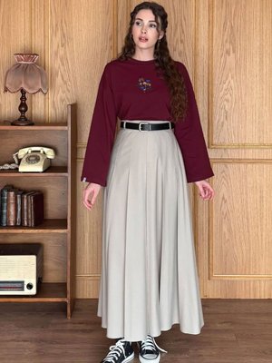 Ceylan Otantik Vizon Poliviskon Kolej Etek