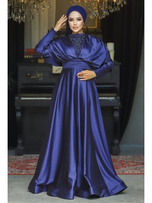 Neva Style Boncuk İşlemeli Lacivert 22451l