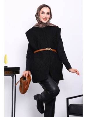 İmaj Butik Siyah Buklet Astarlı Yelek