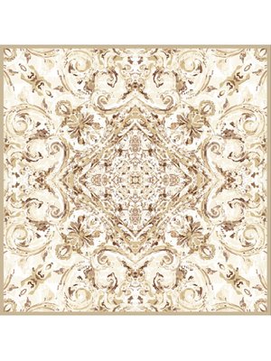 19v69 ITALIA Gri Desenli İtalyan Şifon Eşarp Askısı İle Birlikte 110x110 Cm