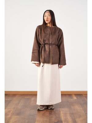 Mevra Soft Kürk Ceket Kahve