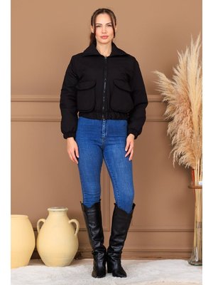 Bestenur Siyah Kapak Cepli Mont