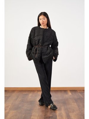 Mevra Siyah Soft Kürk Ceket