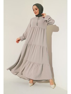 Bigdart Taş Yaka Bağcıklı Elbise