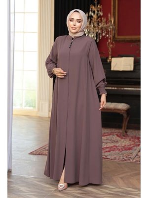 Neva Style Fermuarlı Vizon Ferace 45287v