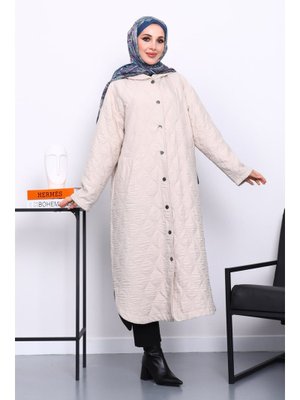 İmaj Butik Taş Kapitone Kapüşonlu Kap