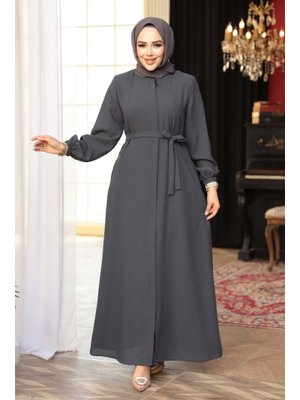 Neva Style Kemerli Füme Ferace 26391fu