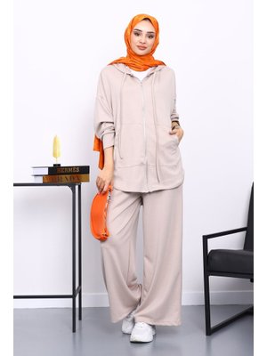 İmaj Butik Taş Önü Kısa Arkası Uzun Tunik Pantolonlu Takım