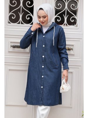 Neva Style Düğmeli Lacivert Kot Kap 7041l