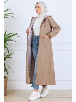 Benguen Vizon İçi Desenli Uzun Kap