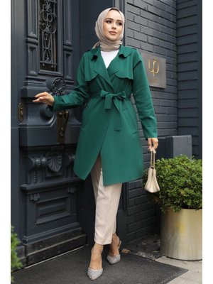 Neva Style Kemerli Yeşil Kap 72131y