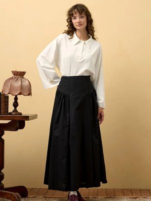 Ceylan Otantik Siyah Pile Detay Etek