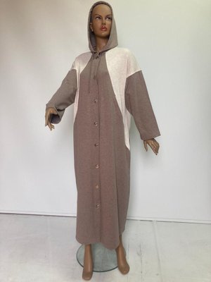 Plistre 2275_ Spor Oversize Kapüşonlu Çıtçıtlı İplik Uzun Kap – Mevsimlik Pardesü