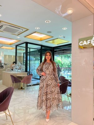 De White`s Karamel Çiçek Aksesuarlı Büyük Beden Alt Üst Takım