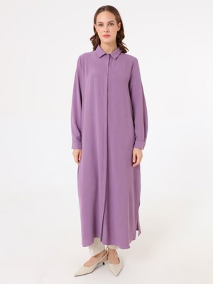 Refka Mor Gömlek Yaka Uzun Tunik
