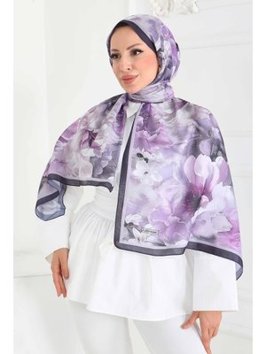 Tofisa Lıla Lila Floral Whisper Serisi Pamuk Şal