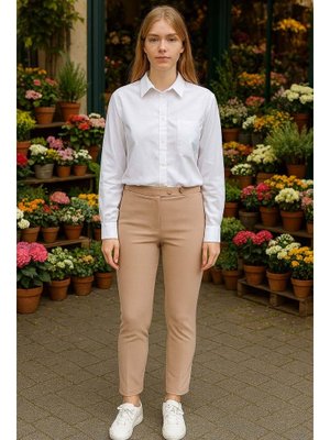 Neva Style Dar Paça Vizon Pantolon 1052v