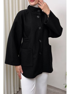 Salih Çelebi Siyah Hakim Yaka Kaşe Ceket