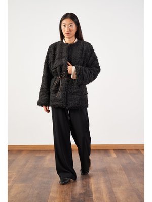 Mevra Siyah Palazzo Pantolon