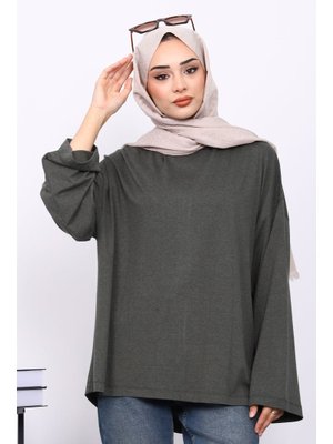 İmaj Butik Haki Yarım Balıkçı Yaka Bluz