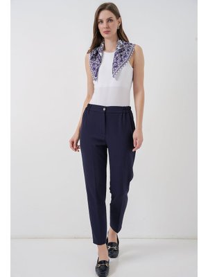 Bigdart Lacivert Beli Lastikli Kumaş Pantolon