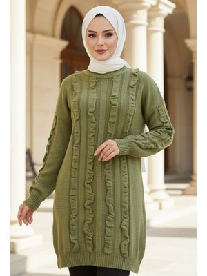 Neva Style Haki Triko Kazak Tunik 87703hk