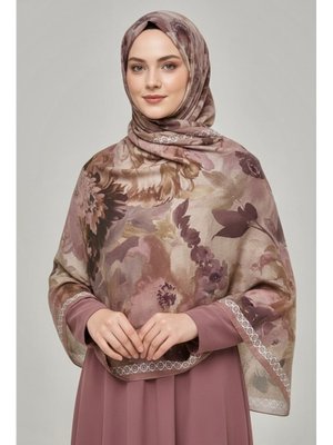 Tofisa Vizon Vızon Midnight Bloom Serisi Pamuk Şal