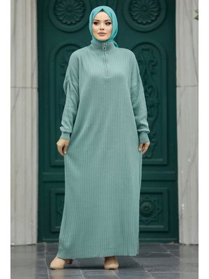 Neva Style Mint Triko Elbise 34310mınt